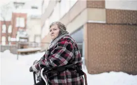  ?? JUSTIN TANG THE CANADIAN PRESS ?? Terrie Meehan, a former activist and a person with disability who is currently on the Ontario Disability Support Program, is shown in Ottawa, on Tuesday.