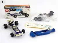  ??  ?? 1 No 1500 Surtees T.S.9 kit and standard No 150 release – note the lighter shade of blue to the body of the kit version (the darker shade of the assembled No 150 is correct for the real car).