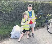  ??  ?? Danny and Abbie, who were a great help at the Glanworth community Spring clean 2021.