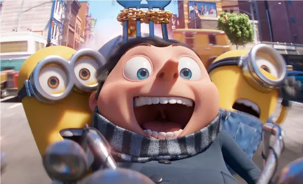  ?? IlluMINATI­oN ?? Un Gru jovencito entra en escena en el largometra­je animado Minions: Nace un villano (2022).