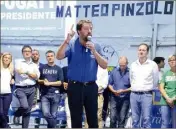  ?? (Photo MaxPPP) ?? Matteo Salvini, ministre de l’Intérieur, n’est pas impression­né par l’enquête de justice et continue son action contre l’immigratio­n.