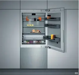  ??  ?? 01 Almost every process undertaken to make a Gaggenau RB 492 fridge is completed by hand. 03