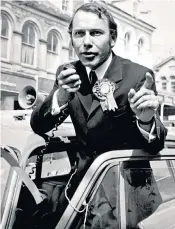  ??  ?? Davies in Conwy, 1970: as a broadcaste­r he was BBC Wales’s motoring correspond­ent for 22 years