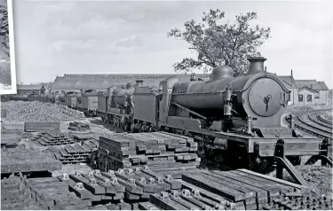  ?? REGINALD S. CLARK/RAIL ARCHIVE STEPHENSON ?? A common sight throughout the 1920s – ROD 2-8-0s in store. The seven 2-8-0s loaned to the LSWR await disposal by the Government at Strawberry Hill shed in the summer of 1920. No. 2069 is nearest the camera – it was later sold to the GWR.