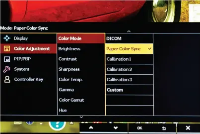  ??  ?? New Paper Colour Sync allows for the creation of a colour mode based on printer model, paper type and printing colour space.