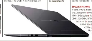  ??  ?? BELOW The newest MateBook keeps its metal chassis – and its i sluggish l ih ports
