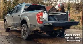  ??  ?? Loading over the high sides of the
Navara is easy