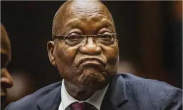  ??  ?? JACOB Zuma is facing 15 months in prison for contempt of court.