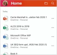  ??  ?? Having all of your Office files in one place is a big time-saver on your mobile device.