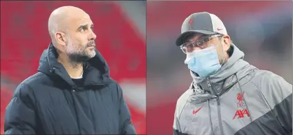  ?? FOTOS: AP ?? Pep Guardiola y Jürgen Klopp, atentos al futuro de Erling Haaland. Además de City y Liverpool, Chelsea y United también se postulan