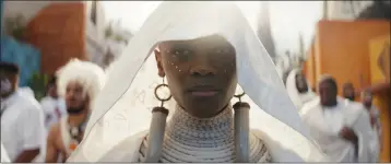  ?? COURTESY OF MARVEL STUDIOS ?? Shuri (Letitia Wright” mourns the loss of her brother in “Black Panther: Wakanda Forever.”