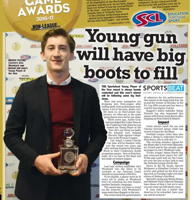  ?? PICTURE: Michael Hulf ?? BRIGHT FUTURE: Lincoln’s Alex Woodyard was named last year’s Young Player of the Year