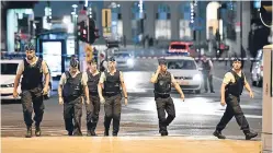  ?? Getty. ?? Belgian police outside Central Station in Brussels.