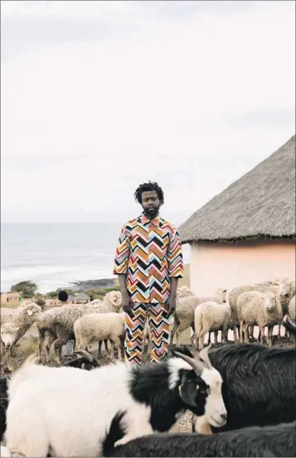  ?? Photo: Dan Carter courtesy of Fifty Four ?? GOAT in the making: Jazz musician Mandisi Dyantyis, who has two albums to his name, has just done a fashion shoot for GQ magazine that has people talking.