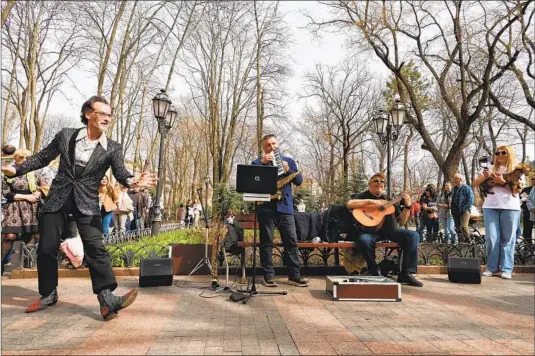  ?? Nina Liashonok Future Publishing/Getty Images ?? THE FESTIVAL OF HUMOR has been held around April Fools’ Day since 1973. Odesa residents are known for, in equal measures, mordancy and joie de vivre.