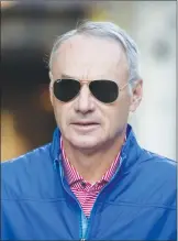  ?? Getty Images/tns ?? Rob Manfred, commission­er of Major League Baseball attends the annual Allen & Company Sun Valley Conference in July, 2019 in Sun Valley, Idaho.