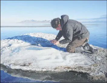  ?? Utah Division of Parks and Recreation ?? Rare salt formations are being documented for the first time along the shores of the Great Salt Lake in Utah. They could yield insights about structures found on Mars.