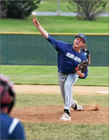  ?? AUSTIN HERTZOG - DIGITAL FIRST MEDIA ?? Exeter’s Shaun O’Reilly delivers to the plate for the Berks All-Stars Sunday.