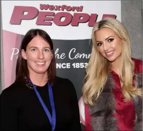  ??  ?? Donna Murphy of People Newspapers with Rosanna Davison.
