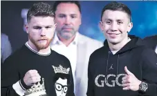  ?? FOTO: AFP ?? El Canelo y Golovkin harán historia mañana en el T-Mobile Arena.