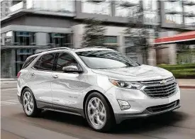  ??  ?? The 2018 Chevrolet Equinox offers an EPA-certified 39 mpg on the highway (FWD model) with the available 1.6L turbo-diesel engine, offering expected segment-topping highway fuel economy.