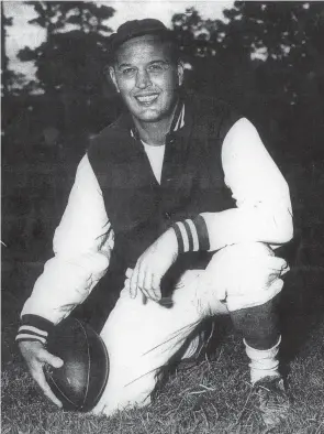  ?? PROVIDED BY NAVY SEAL MUSEUM ?? Capt. Phil Bucklew during the time he was coaching the “Amphibious Force Gators” football team in Little Creek, Va., in 1953.