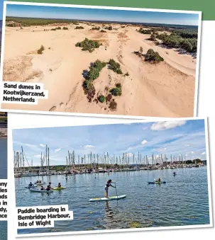  ?? ?? Paddle boarding in Bembridge Harbour, Isle of Wight