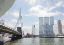  ?? RICK STEVES ?? Works by some of the world’s leading architects line Rotterdam’s harbour.