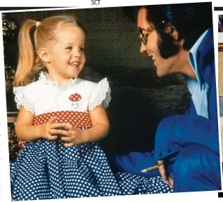  ?? ?? Daddy’s girl: Toddler Lisa Marie with her legendary father Elvis and, right, with tragic son Ben, who took his own life