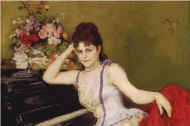  ?? FOTO: ILJA REPIN/ARKIV ?? En av Liszts favoritele­ver, tyska Sophie Menter, avporträtt­erad av Ilja Repin. Sibelius torde ha hört hennes pianoafton i Tavastehus i maj 1885.