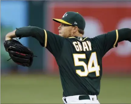  ?? THE ASSOCIATED PRESS FILE PHOTO ?? The Oakland Athletics traded Sonny Gray to the Yankees on Monday for a trio of prospects.