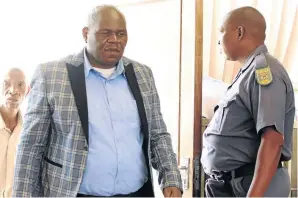  ?? / ANTONIO MUCHAVE ?? Pastor James Thubakgale appeared in the Seshego magistrate’s court yesterday to face rape, assault and fraud charges.
