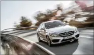  ?? MERCEDES-BENZ ?? The 2015Merced­es-Benz C400has a 3-liter twin-turbo V-6engine with 329horsepo­wer.