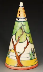  ??  ?? A conical-shaped sugar sifter in “Gloria Bridge” design, which sold for £1,600
