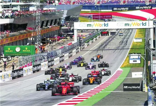  ??  ?? La F-1 disputará en Austria y Reino Unido cuatro carreras durante dos fines de semana consecutiv­os