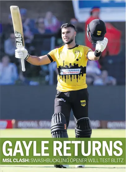  ?? Gallo Images ?? MORE OF THE SAME? Jozi Stars opener Reeza Hendricks will be looking to continue his superb form when they face the table-topping Cape Town Blitz in the Mzansi Super League at Newlands tonight.Picture: