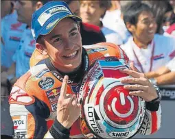  ?? FOTO: EFE ?? Marc Márquez no arriesgará en Motegi pese a tener opciones de coronarse allí