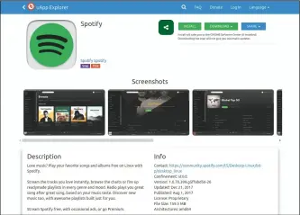  ??  ?? The Spotify music service is an example of Flatpak being used in the real world.