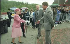  ??  ?? The Queen visits Nevis Range in 1991.