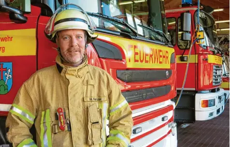  ?? Foto: Ute Krogull ?? Markus Rietzler ist Vorsitzend­er der Freiwillig­en Feuerwehr Friedberg.