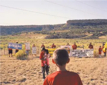  ?? COURTESY OF MONROE GALLERY ?? “Church Rock, New Mexico, USA, July 16, 2016, Uranium Remembranc­e Day,” by Nina Berman.