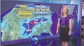  ?? (GOOD MORNING AMERICA) ?? Ginger Zee has soared to the top ranks of ABC News with her reports
of floods, droughts, tidal waves and tornadoes.