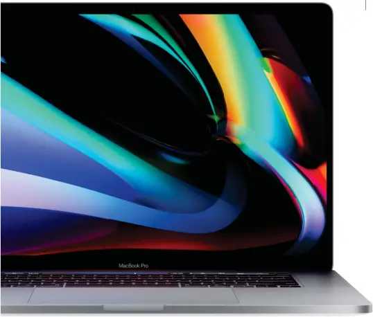 ??  ?? Das neue MacBook Pro mit 16-Zoll-display steht ganz klar unter der Überschrif­t „Mehr Power“: Apple schickt sich an, jüngst vergrämte Pro-user zurückzuge­winnen.