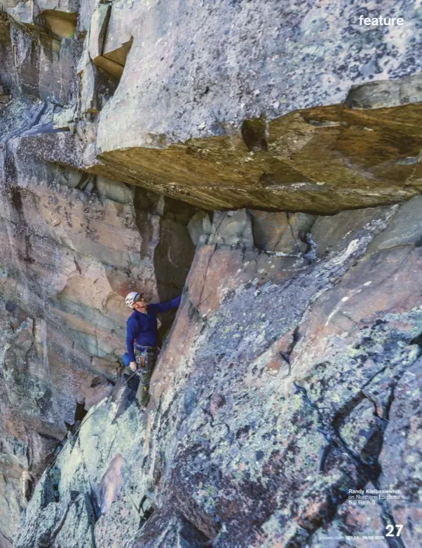  ??  ?? Randy Kielbasiew­icz on Northern Etiquette 5.9 Pitch 3