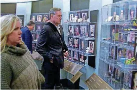  ?? [PHOTO BY GRAYSON COOK, THE OKLAHOMAN] ?? Members of the onePulse Foundation toured the Oklahoma City National Memorial & Museum on Friday. In May, the foundation announced their intentions to build a memorial and museum honoring the victims of the Pulse nightclub shooting in Orlando, Florida.