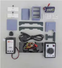  ??  ?? Here is what is included in the kit should you go for the Deltang radio-controlled option.