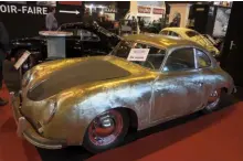  ??  ?? Far left: Yours for a cool 100,000 Euros, this baremetall­ed 356 displayed some older repairs that promised plenty more work to come