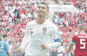  ??  ?? Cristiano Ronaldo marcó ayer ante Marruecos su cuarto gol en 2 partidos en Rusia.