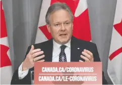  ?? Adrian Wyld / The Cana dian Pres ?? Bank of Canada Governor Stephen Poloz speaks during a news conference in Ottawa on Friday.