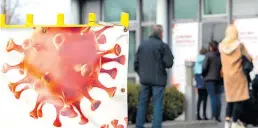  ?? Dpa-BILD: Stratensch­ulte ?? Patienten warten vor einer Corona-Teststelle in Hannover. Auch für Arztpraxen gilt 3G, heißt es.